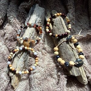 Natural Beaded Bracelet Set